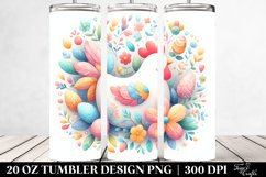 colorful, pastel, chickenfloral, white, centered | 20 Oz Product Image 2