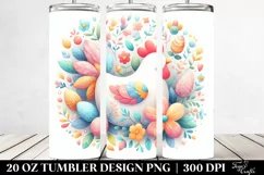 colorful, pastel, chickenfloral, white, centered | 20 Oz Product Image 2