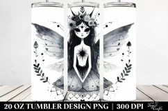 Simple Boho Evil Fairy Clipart, High-Res 20 Oz Tumbler Product Image 2