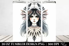 Simple Boho Evil Fairy Clipart, High-Res 20 Oz Tumbler Product Image 2