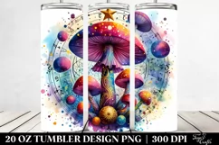 Magical Celestial Mushroom Clipart 20 Oz Tumbler Product Image 2