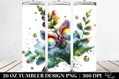 20 Oz Tumbler Sublimation | Colorful Snapdragon on White Product Image 2