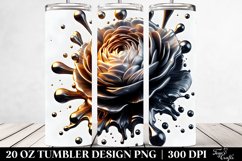 Abstract Glossy Ranunculus with Metallic Insertions | 20 oz Product Image 2