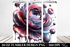 Abstract Glossy Ranunculus with Metallic Insertions | 20 oz Product Image 2