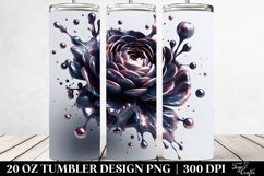 Abstract Glossy Ranunculus with Metallic Insertions | 20 oz Product Image 2