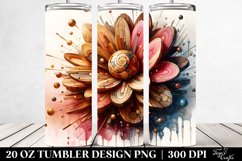 Abstract Wooden Gerbera with Metallic Insertions | 20 oz Product Image 2
