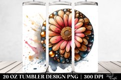 Abstract Wooden Gerbera with Metallic Insertions | 20 oz Product Image 2