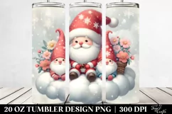 Cute Christmas Santa Gnomes Digital Painting | 20 oz Tumbler Product Image 2