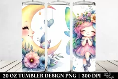 Cute Fairy with Smiling Moon | 20 Oz Tumbler Product Image 2