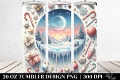 Pastel Christmas Melting Scene, High-Res 20 Oz Tumbler Product Image 2