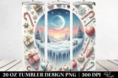 Pastel Christmas Melting Scene, High-Res 20 Oz Tumbler Product Image 2