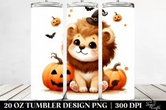 Cute Spooky Lion Halloween Clipart PNG Product Image 2