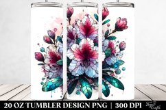 Detailed Stained Rhododendron | 20 oz Tumbler Product Image 2