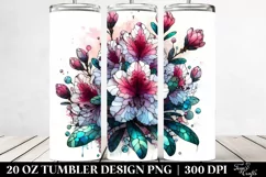 Detailed Stained Rhododendron | 20 oz Tumbler Product Image 2