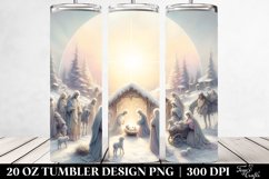 Simple Nativity Scene, Transparent 20 Oz Tumbler Product Image 2
