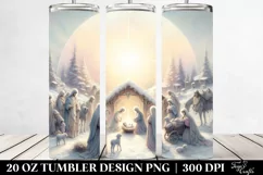 Simple Nativity Scene, Transparent 20 Oz Tumbler Product Image 2