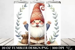 Excited Boho Gnome,Colorful Mushroom 20 oz Tumbler Product Image 2