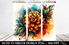 Abstract Marigold Stained | 20 oz Tumbler Product Image 2