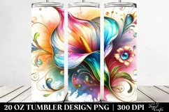 Colorful Calla Lily with Watercolor Splash | 20 Oz Tumbler Product Image 2