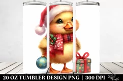 Cute Baby Bird with Santa Hat Tumbler Product Image 2