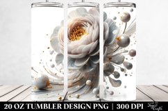 Abstract Glossy Ranunculus Golden Insertions | 20 oz Product Image 2