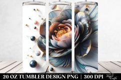 Abstract Glossy Ranunculus Golden Insertions | 20 oz Product Image 2