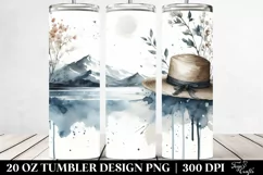 Simple Hat Design,Watercolor Splash 20 oz Tumbler Product Image 2