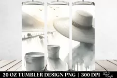 Washed Watercolor Hat Design 20 oz Tumbler Product Image 2