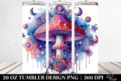 Vibrant Magical Mushroom Clipart, Transparent 20 Oz Tumbler Product Image 2