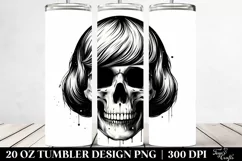 Simple Digital Skull Clipart, High-Res 20 Oz Tumbler Product Image 2