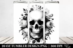 Simple Digital Skull Clipart, High-Res 20 Oz Tumbler Product Image 2