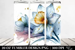 Glossy Narcissus with Golden Insertions | 20 Oz Tumbler Product Image 2