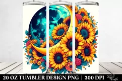 Vibrant Sunflowers and Half Moon 20 oz Tumbler Product Image 2