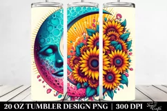 Retro Moon and Sunflowers Mix 20 oz Tumbler Product Image 2