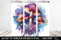 Vibrant Magical Mushroom Clipart, Transparent 20 Oz Tumbler Product Image 2