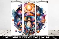 Magical Celestial Mushroom Clipart 20 Oz Tumbler Product Image 2