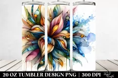 Wooden Stained Iris Abstract | 20 Oz Tumbler Product Image 2