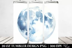 Simple Moon Watercolor Art | Tshirt|Tumbler|Mug|Clipart Product Image 2