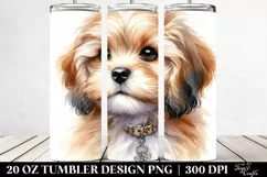 Cute Watercolor Dog 20 Oz Tumbler Product Image 2