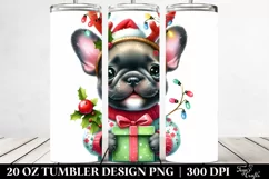 Expressive French Bulldog with Gift Box PNG Product Image 2