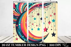 Retro Half Moon and Stars 20 oz Tumbler Product Image 2