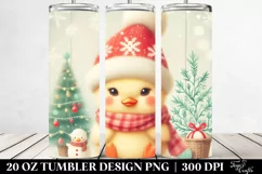 Cute Winter Duck with Christmas Tree 20 Oz Tumbler Product Image 2