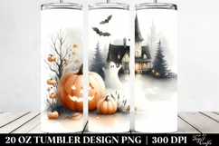 Vintage Halloween Pumpkin Scene | 20 oz Tumbler Product Image 2