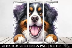 Funny Bernese Mountain Dog Peeking | 20 Oz Tumbler Product Image 2