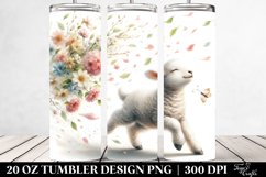 Lamb Tumbler, 20 oz Skinny Tumbler Wrap Product Image 3
