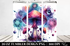 Magical Celestial Mushroom Clipart 20 Oz Tumbler Product Image 2