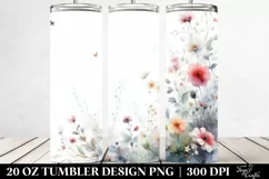 Ghost Watercolor Painting,Spooky Design 20 oz Tumbler Product Image 2