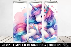 Dreamy Beachwear Unicorn | 20 Oz Tumbler Product Image 2
