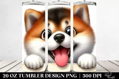 Crazy Looking Akita | 20 Oz Tumbler Product Image 2