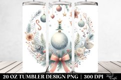 Simple Christmas Text Art, Transparent 20 Oz Tumbler Product Image 2